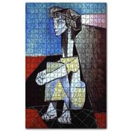 Cakapuzzle Jacqueline Kneeling 1954 By Picasso Ahşap 500 Parça Puzzle