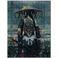Cakapuzzle Japon Kıyafetli Dövmeli Kılıçlı Kapka Kadın Mdf 120 Parça Puzzle