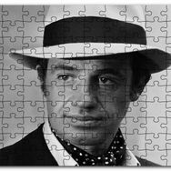 Cakapuzzle Jean Paul Belmondo Fötr Şapkalı Siyah Beyaz Mdf 1000 Parça Puzzle