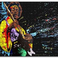 Cakapuzzle Jimi Hendrix Gitar İllüstrasyon Mdf 120 Parça Puzzle