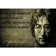 Cakapuzzle John Lennon Barış Mottosu Mdf 120 Parça Puzzle