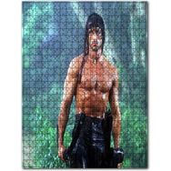 Cakapuzzle John Rambo Sylvester Stallone Yağmur Altında Ahşap 255 Parça Puzzle