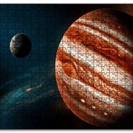 Cakapuzzle Jüpiter ve Arkada Gezegen ve Yıldızlar Mdf 120 Parça Puzzle