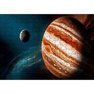 Cakapuzzle Jüpiter ve Arkada Gezegen ve Yıldızlar Mdf 255 Parça Puzzle