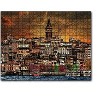 Cakapuzzle Kabataş ve Galata Kulesi Dijital Modifiyeli Mdf 500 Parça Puzzle