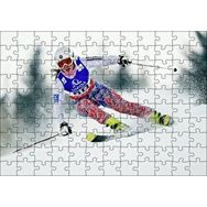 Cakapuzzle Kadın Kayakçı Siporu Mdf 120 Parça Puzzle