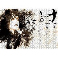 Cakapuzzle Kadın Kuşlar Kadar Özgürdür Mdf 500 Parça Puzzle