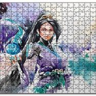 Cakapuzzle Kadın Savaşçı Suluboya Efekt Mdf 500 Parça Puzzle