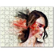 Cakapuzzle Kadın ve Renkli Fırça Darbeleri 500 Parça Puzzle