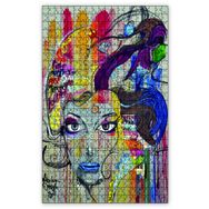 Cakapuzzle Kadın Yüzü Grafiti Ahşap 1000 Parça Puzzle