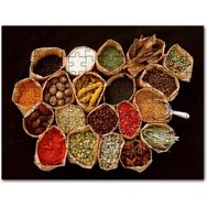 Cakapuzzle Kağıt Torbalarda Baharatlar Siyah Arkaplan Mdf 1000 Parça Puzzle