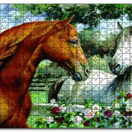 Cakapuzzle Kahve Beyz Renk Atlar Mdf 120 Parça Puzzle