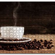 Cakapuzzle Kahve Çekirdekleri Dumanı Üstünde Fincan Kahve Mdf 120 Parça Puzzle