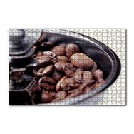 Cakapuzzle Kahve Değirmeni ve Çekirdekler Yakın Çekim 120 Parça Ahşap Puzzle