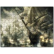 Cakapuzzle Kahverengi Beyaz Aşık Köpekler 120 Parça Puzzle