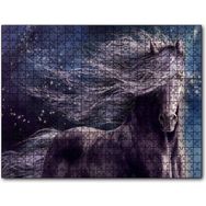Cakapuzzle Kahverengi Muhteşem Aygır ve Yelesi Mdf 120 Parça Puzzle