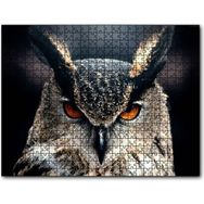 Cakapuzzle Kalın Kaşlı Baykuş Yakın Plan Mdf 120 Parça Puzzle
