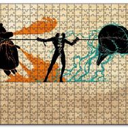 Cakapuzzle Kalp ve Mantık Çatışması İllüstrasyon Mdf 120 Parça Puzzle