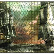 Cakapuzzle Kalyonlar Fırtınada Kara Bulutlar Mdf 120 Parça Puzzle