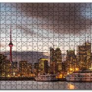 Cakapuzzle Kanada Cn Tower ve Gökdelenler Mdf 500 Parça Puzzle
