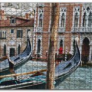 Cakapuzzle Kanalda Gondollar ve Binalar Mdf 120 Parça Puzzle