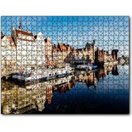 Cakapuzzle Kanalda Tekneler ve Güneşli Tarihi Binalar Mdf 500 Parça Puzzle