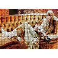 Cakapuzzle Kanepede Gitar Çalan Sarışın Kız 120 Parça Ahşap Puzzle
