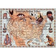 Cakapuzzle Kansas Bölgeside Yaşayan Kızılderili Haritası Görseli 120 Parça Ahşap Puzzle