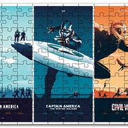 Cakapuzzle Kaptan Amerika Üçlemesi Afişler Mdf 120 Parça Puzzle