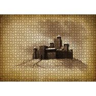 Cakapuzzle Kara Kalem Sanat Çalışması Şato Görseli Mdf 1000 Parça Puzzle