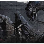 Cakapuzzle Kara Koşumlu Kara Atlar Kara Pelerinli Süvari Mdf 500 Parça Puzzle