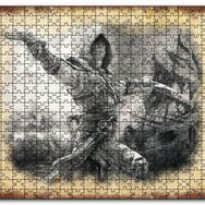 Cakapuzzle Karakalem Silahlı Korsan ve Arkada Gemisi Mdf 120 Parça Puzzle