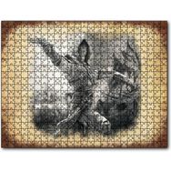 Cakapuzzle Karakalem Silahlı Korsan ve Arkada Gemisi Mdf 255 Parça Puzzle