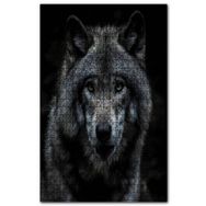 Cakapuzzle Karanlık Arkaplan Vahşi Kurt Ahşap 1000 Parça Puzzle