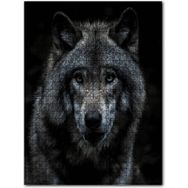 Cakapuzzle Karanlık Arkaplan Vahşi Kurt Ahşap 255 Parça Puzzle