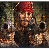 Cakapuzzle Karayip Korsanları Jack Sparrow Mücadelesi Mdf 1000 Parça Puzzle