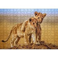 Cakapuzzle Kardeşlik Başkadır Yavru Aslanlar 120 Parça Ahşap Puzzle