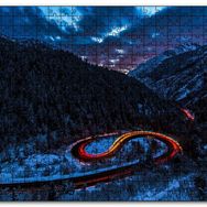 Cakapuzzle Karla Kaplı Orman ve Işıklı Yol Mdf 120 Parça Puzzle