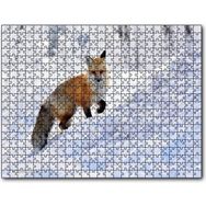 Cakapuzzle Karlar Üzerinde Kutup Tilkisi Mdf 500 Parça Puzzle