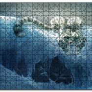 Cakapuzzle Karların Arasındaki Sevimli Vaşak Mdf 120 Parça Puzzle