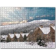 Cakapuzzle Karlı Tepeler ve Bulutların Ardındaki Güneş Mdf 120 Parça Puzzle