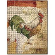 Cakapuzzle Kart Postalda Yeşil Horoz 120 Parça Puzzle