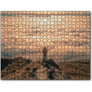 Cakapuzzle Kayalar Üstündeki Adam ve Bulutlar Mdf 500 Parça Puzzle