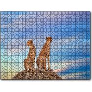 Cakapuzzle Kayalığın Üzerindeki Çita Çifti Mdf 120 Parça Puzzle