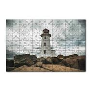 Cakapuzzle Kayalıklar Deniz Feneri ve Bulutlu Gökler 120 Parça Ahşap Puzzle
