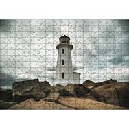 Cakapuzzle Kayalıklar Deniz Feneri ve Bulutlu Gökler Mdf 255 Parça Puzzle