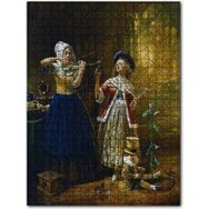 Cakapuzzle Keman Ağacı Kadın Çocukları Sürrealist Tablo Ahşap 255 Parça Puzzle