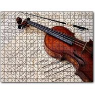 Cakapuzzle Keman Nota Çalışmaları Görseli Mdf 500 Parça Puzzle