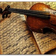 Cakapuzzle Keman ve Notalar Mdf 500 Parça Puzzle