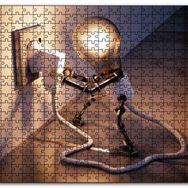 Cakapuzzle Kendi Fişini Takan Ampul Adam Mdf 120 Parça Puzzle